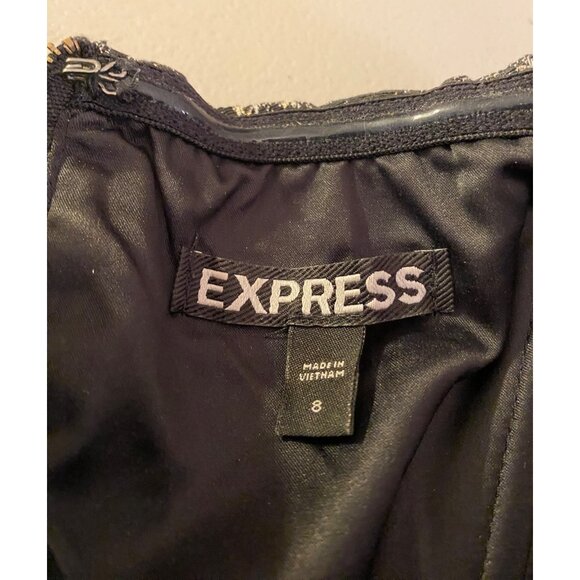 Strapless Snake Print Fit & Flare Dress By Express Size 8 - Picture 4 of 11